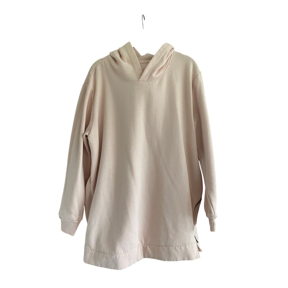 Isabel Maternity Pale Pink Peach Zipper Side Sweatshirt Size Large